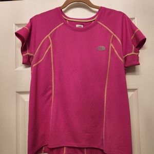 North Face Hot Pink Athletic Work out Tee Size L